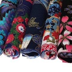 5PCS Cotton Pattern Fabric Bundles – Small Flower Pattern Japanese Style Fabr…