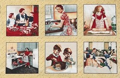 Amy’s Kitchen The Vintage Workshop Red Rooster Fabrics Cotton Fabric Panel 23×44