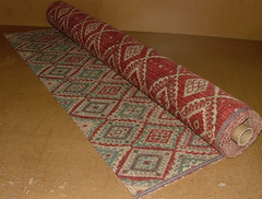Rosso Kilim Chenille Fabric Curtain Upholstery Cushion Throws Footstool Use