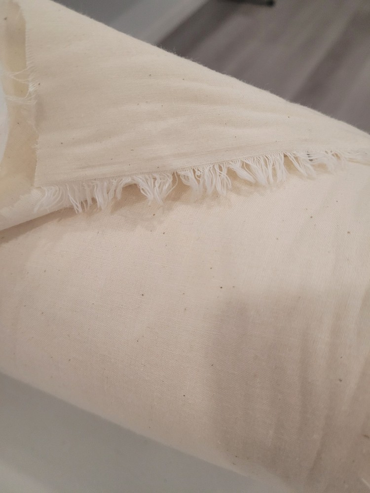 MUSLIN NATURAL 100% COTTON MEDIUM WEIGHT UNBLEACHED FABRIC BY THE YARD 45″ WIDE