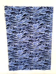 New Hoffman International Fabrics 19″ x 27″ Cotton Nature’s Elements Blue Waves