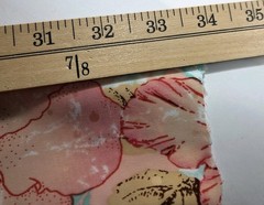 Jo-Ann Fabrics 2-7/8yd+ Peach Color Hibiscus Fabric Blue Sequin Beach Boho