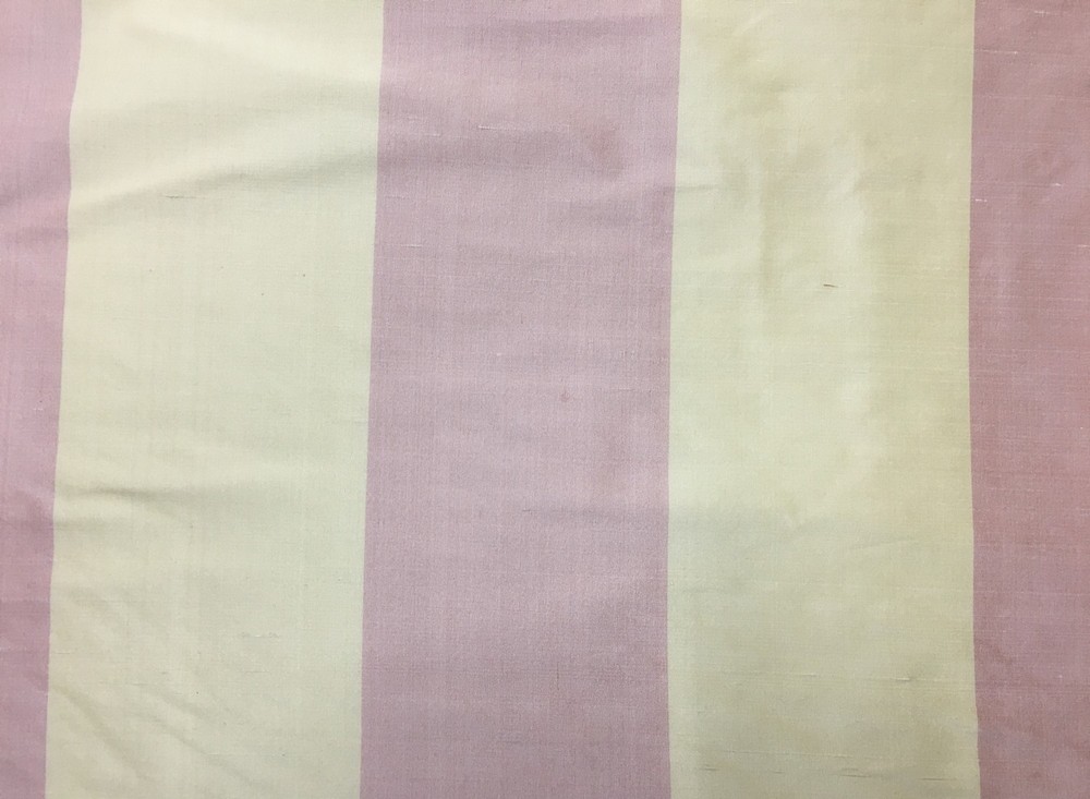 100% Silk fabric by Scalamandre, 54 inches wide, 2 color stripe