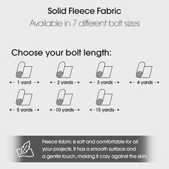 Black Solid Anti Pill Fleece Fabric – 60″ Wide – Sold by The Yard & Bolt