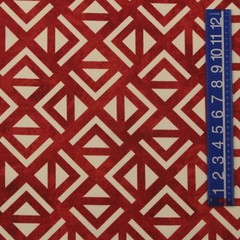 RICHLOOM MILESTONE APPLE RED MODERN GEOMETRIC GATE COTTON FABRIC BY YARD 54″W