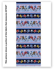 Hockey Power Play Fabric Stripe Player Cotton Benartex Kanvas Studio By The Yard