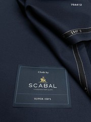 NAVY Blue Suiting Fabric Super 150s Wool SCABAL Luxury Dishdasha made in UK 3.5m
