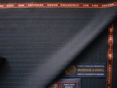 97% SUPER 150’s WOOL WORSTED & 3% CASHMERE SUITING FABRIC MADE IN ENGLAND =3.4 m
