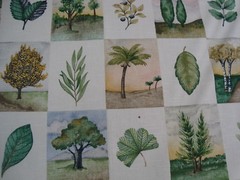 1 of 3 yds WAVERLY Fabric ARBOR DAY Two by Two TREE Block Cotton 54″ x 36″ BTY