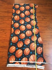 Out-Of-Print Basketball & Stars Design Fleece Fabric 5 FEET x 20″ inches