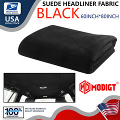 3MM Black Suede Headliner Fabric 60″x80″ Foam Backed for Car Inner Roof Repair