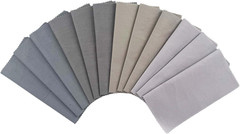Gray Solid Cotton Fabric Charm Pack 5″ X 5″ Precut Quilt Squares, 42 Pcs (7 Shad