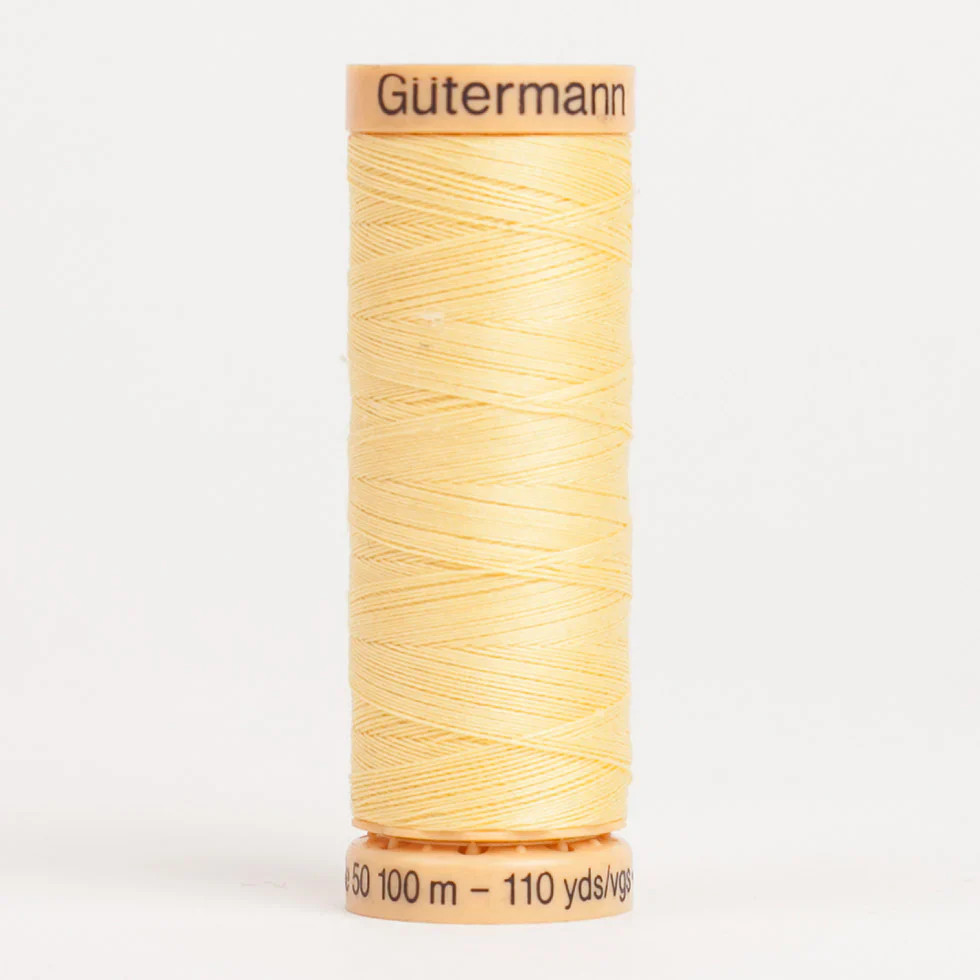 Gutermann Cotton Thread 100m – 1410 Light Yellow