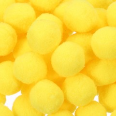 Pom Felt Balls Fabric 1cm 10mm Bright Yellow for Crafts Project DIY 100 Pcs