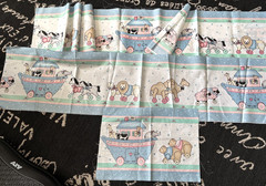 11+ Yd Vtg Baby Crib Quilt DAISY KINGDOM NOAH ARK Cut Sew PANEL FABRIC + PATTERN