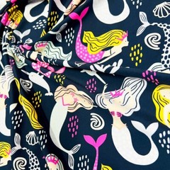 Spandex Fabric Mermaids Print 4-way Stretch 60″ wide Swimsuit By the Yard