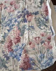 Vtg 1987 House ‘N Home Pink Purple Teal Floral Drapery Fabric 54″ 6.5 Yards