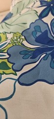 6yds BOLD Blue & Green Hawaiian Hibiscus Floral Fabric 60″ Wide NEW