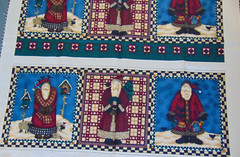 MMFab Debbie Mumm Cotton Fabric Christmas Apron & Mitt Panel Cut-Out