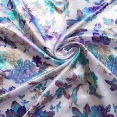 58″ Wide By Yards Charmeuse Material Butterfly Flower Satin Fabric Scarf Diy