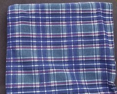 Sewing Material FABRIC Green Blue Black Red White Thin Plaid Knit Crafting
