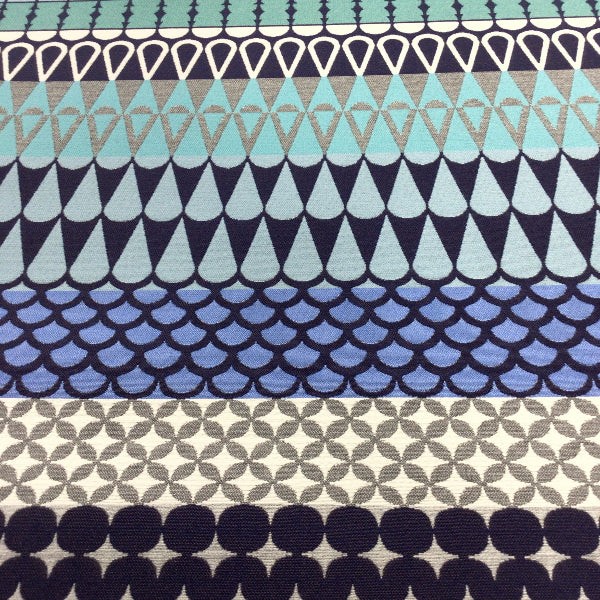 Remnant of Brentano Majalis Indigo Sunbrella Upholstery Fabric