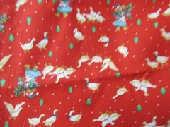 Wamsutta Christmas HALLMARK CARDS INC COTTON FABRIC RED VTG.RARE 1Y8″ X 44 NEW