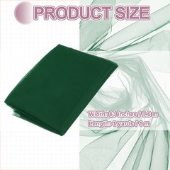 Dark Green Sheer Organza Fabric for Wedding Arch Draping, 1 Yards x 63 Inches
