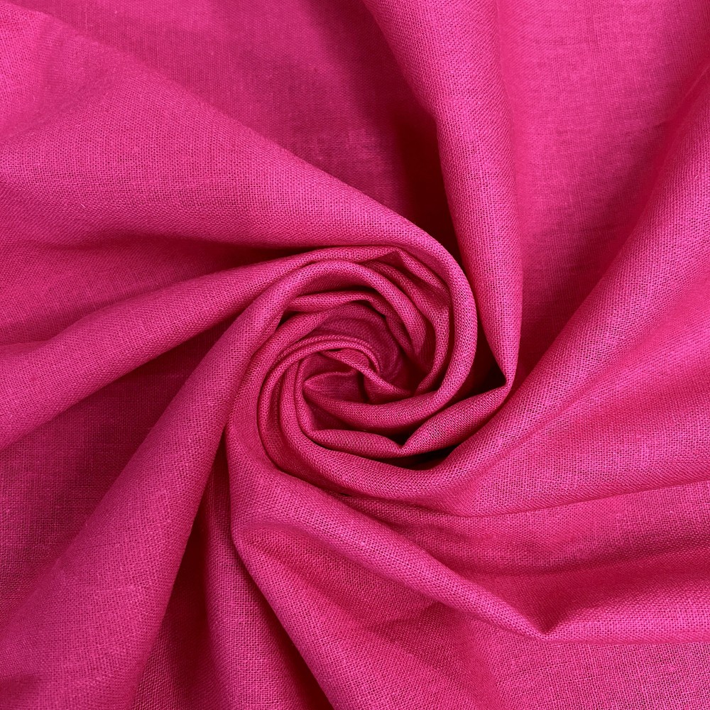 Karla FUCHSIA Soft Hand Feel Linen Rayon Fabric by the Yard for Clothes, Costum