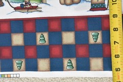 By 1/2 Yd, Vintage, Red Navy Tan Northwoods Christmas Border/Daisy Kingdom,B1670