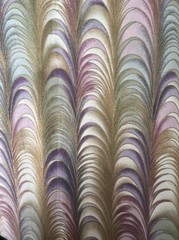 Hoffman International Fabrics. Swirls Pink Purple Aqua White Screen Print