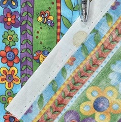Boho Bugs Flowers Stripes Giggles Hoffman International Cotton Fabric 28″ L READ