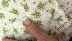 Vtg 1 yd 42X37 BUTTERCREAM Lime Green Pin Dot FLORAL Cotton Quilt FABRIC JO-ANN