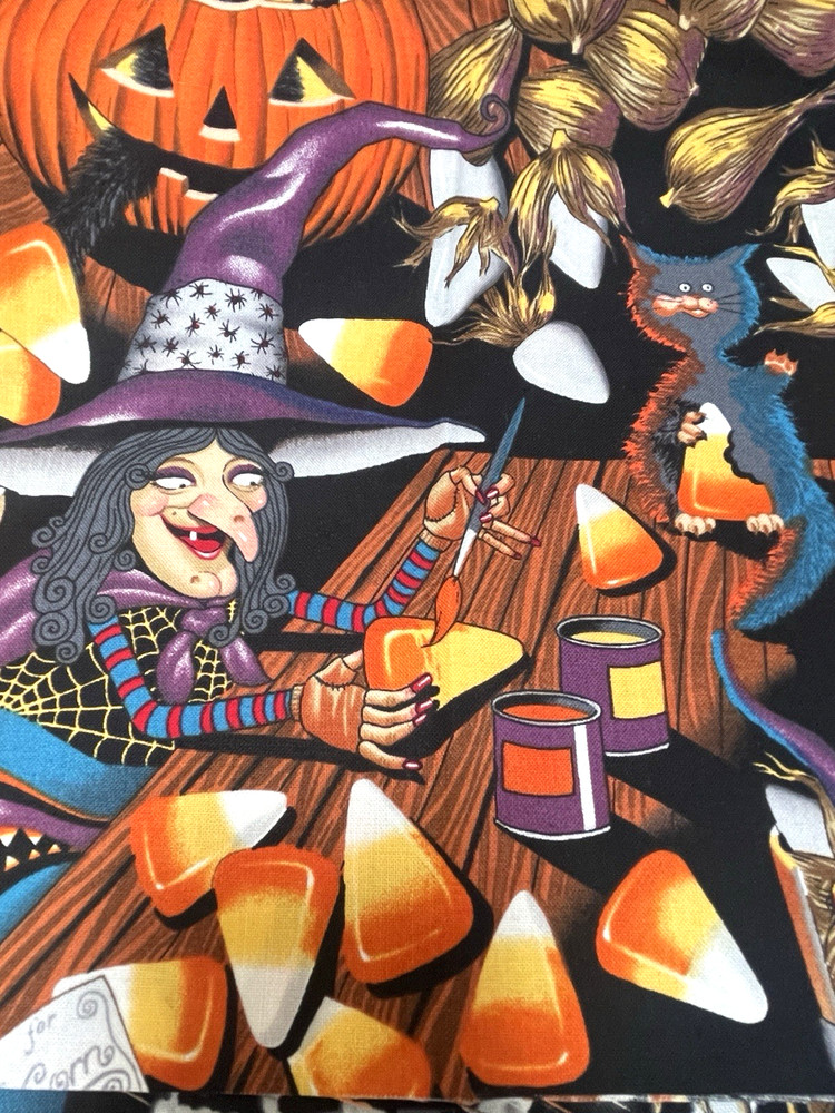 Alexander Henry “Candy Corn Factory” Halloween- ONE YARD