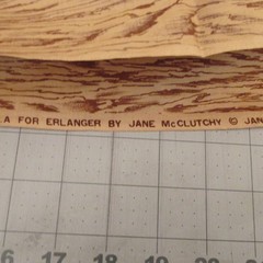 Cotton Fabric Wood Grain Brown Tan USA 1995 Erlanger by Jane McClutch 1yd 20x 44