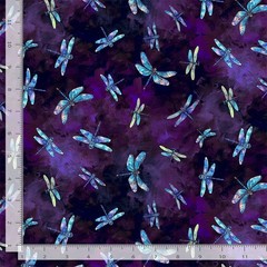 Dragonfly Dragonflys CD3895 PURPLE Timeless Durable Cotton Fabric
