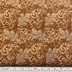 Vintage Versailles by Moda Brown Cotton Fabric by the HALF YARD 18″ x 44″