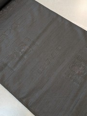 Japanese Kimono Bolt Silk Fabric Black Floral Kasuri Oshima Tsumugi 12m Unused