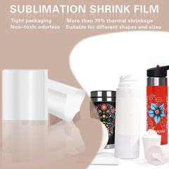 20Pcs Reusable White Sublimation Shrink Wrap Film for 20Oz Bottle Tumblers