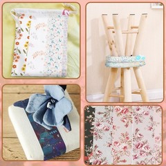40 PCS 2.6 Inch Jelly Roll Fabric Strips Precut Cotton Floral Quilting Pink