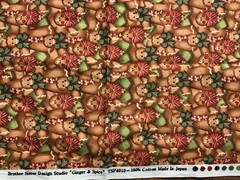 Brother And Sister Design Studio GINGER & SPICE #TSP 4010 100% Cotton 36” X 44”