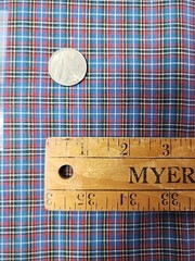 Red Blue White Green Yellow Plaid Woven Cotton Quilting Sewing Fabric 46″ X 2yds