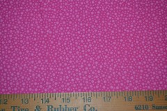 Cotton fabric, two-toned pink dots, 57″ x 74″ unfinished project