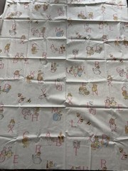 Vintage Peter Rabbit Fabric Panel Set 2 Pieces Alphabet Crib Quilt Cotton Craft