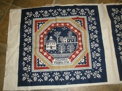 NEW Sewing Fabric Coverlet Ameritex Milford Pa 1733 pattern Square Pillow (O8)