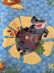 3 Yards Madagascar 2005 Film Movie DreamWorks Characters Blue Cotton Fabric