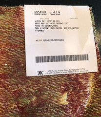 KRAVET Manor Born in Champagne 17 5/8 x 17 3/4″ Floral Brocade Fabric Sample