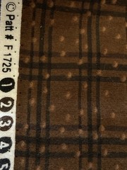 Dark Brown Black Plaid Buggy Barn Glass Cotton Flannel 18.5″ x 44″ Width