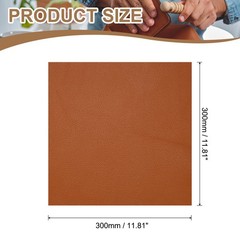 Genuine Leather Sheet, 11.8″x11.8″ Natural Distressed Leather Pieces, Orange