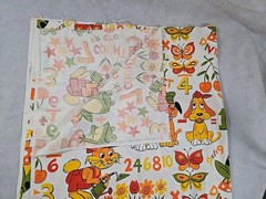 Vtg House ‘N Home Fabrics Children’s Novelty Fabric 1.1 Yd Math Theme Dogs Frogs